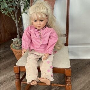 My Twinn Realistic Poseable Doll 23" Blonde Blue Eyes Bell Bottoms